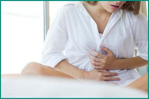 Pain due to postpartum cyst in women